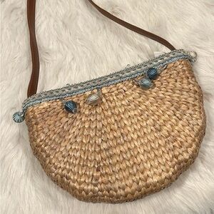 Rattan crossbody bag. Handmade.